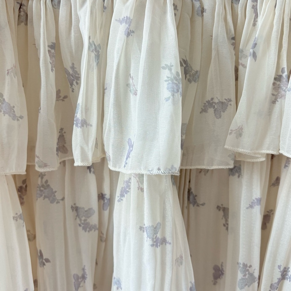 Ganni Floral Pleated Georgette Mini Dress - Picture 8 of 12
